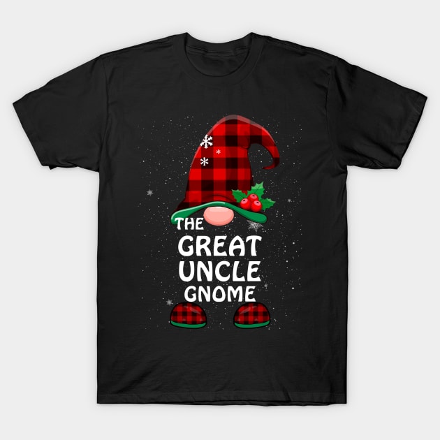 Great Uncle Gnome Buffalo Plaid Matching Family Christmas Funny Pajama T-Shirt by Davishasari